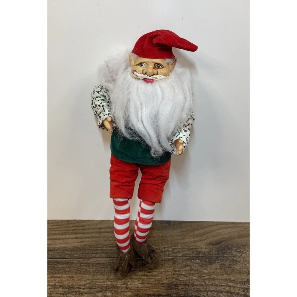 Vintage Elf  W Beard Shelf Sitter Bendable 10